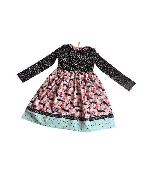 Matilda Jane Heart to Heart Halloween Fun Mixed Print Dress 10 k8 - Picture 2 of 8